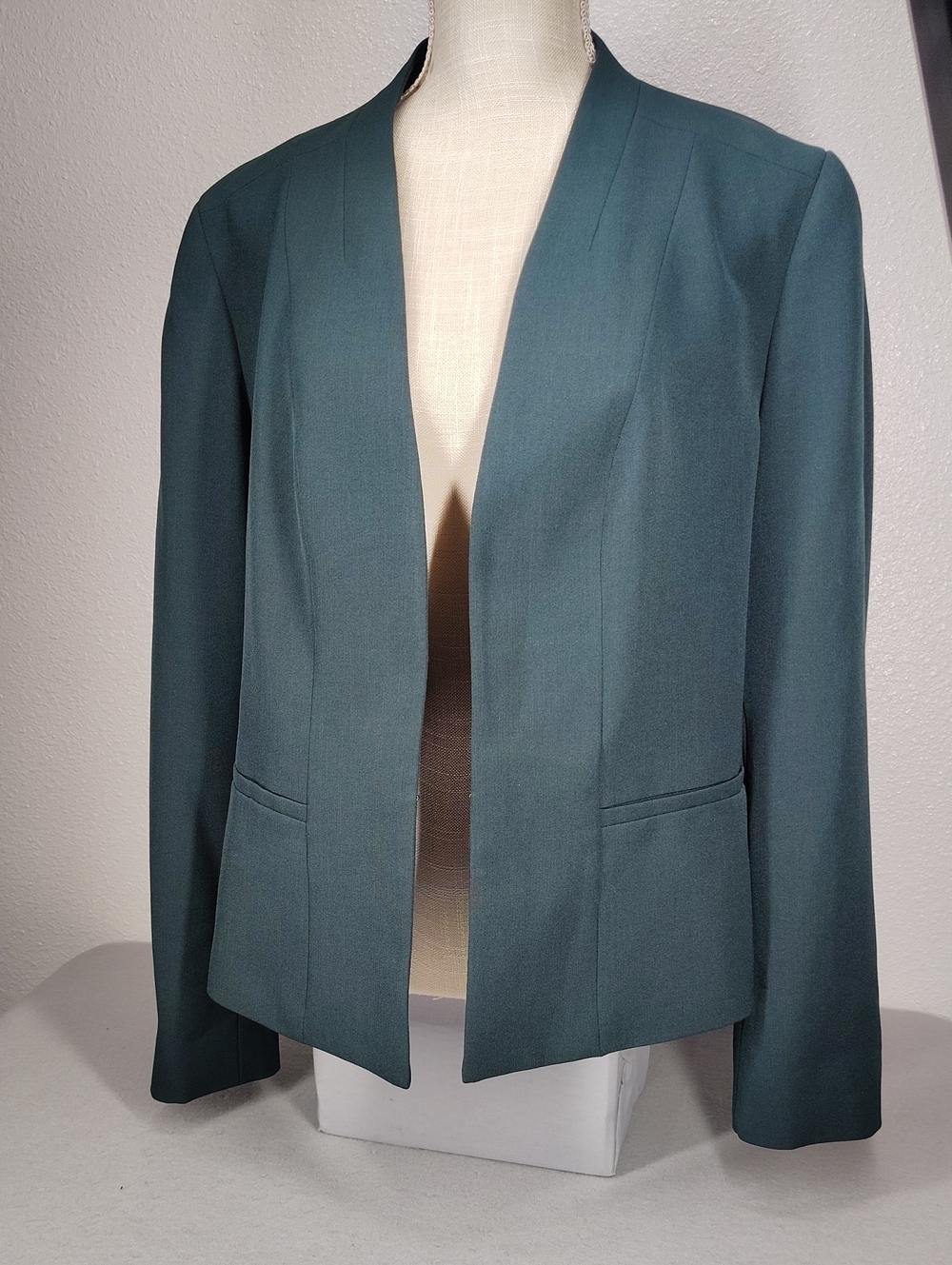 Kasper Women's Blazer Jacket in Deep Teal Size 16